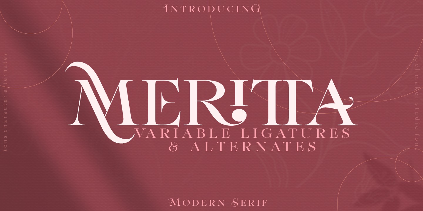 Пример шрифта Meritta Serif #1